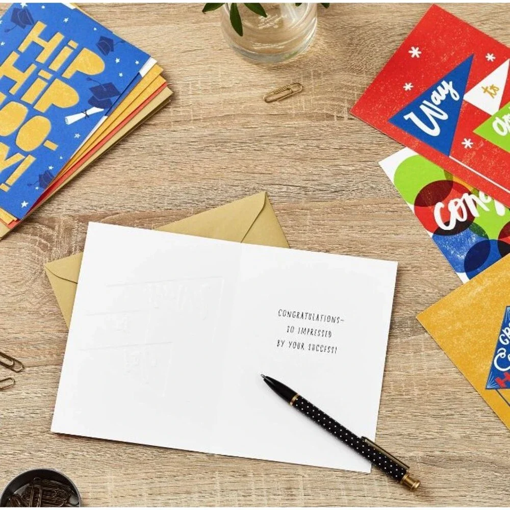 Graduation Cards Assortment (12 Cards w/ Envelopes, 4 Designs) Hallmark